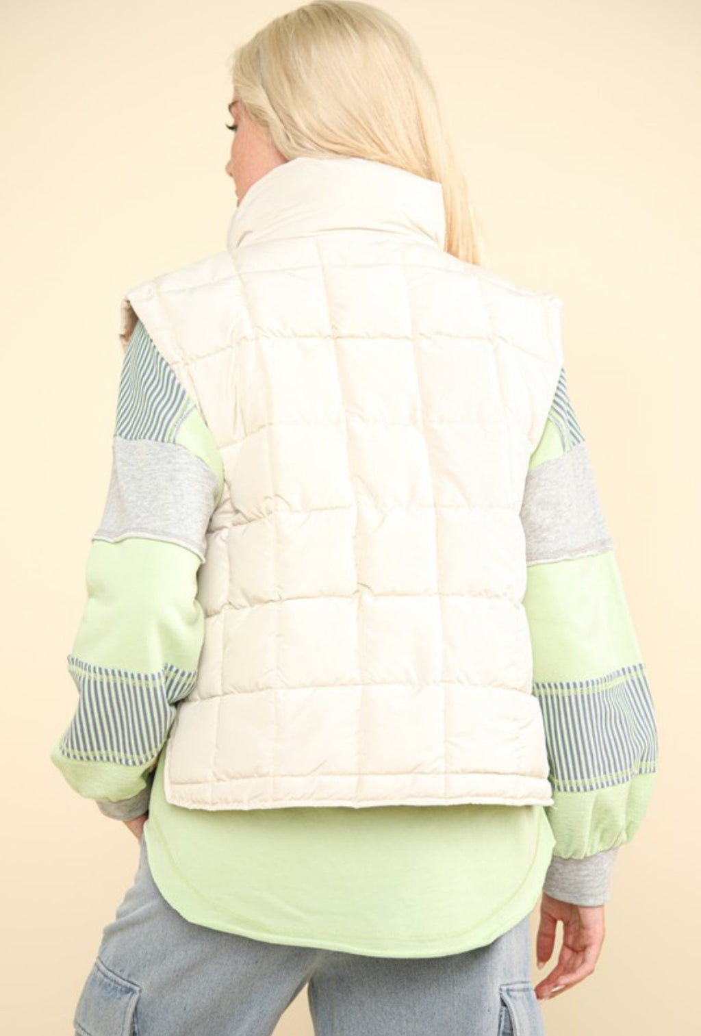The Sami Ecru Padded Vest